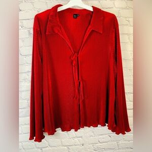 Shein Red Long Sleeve Blouse size 3X